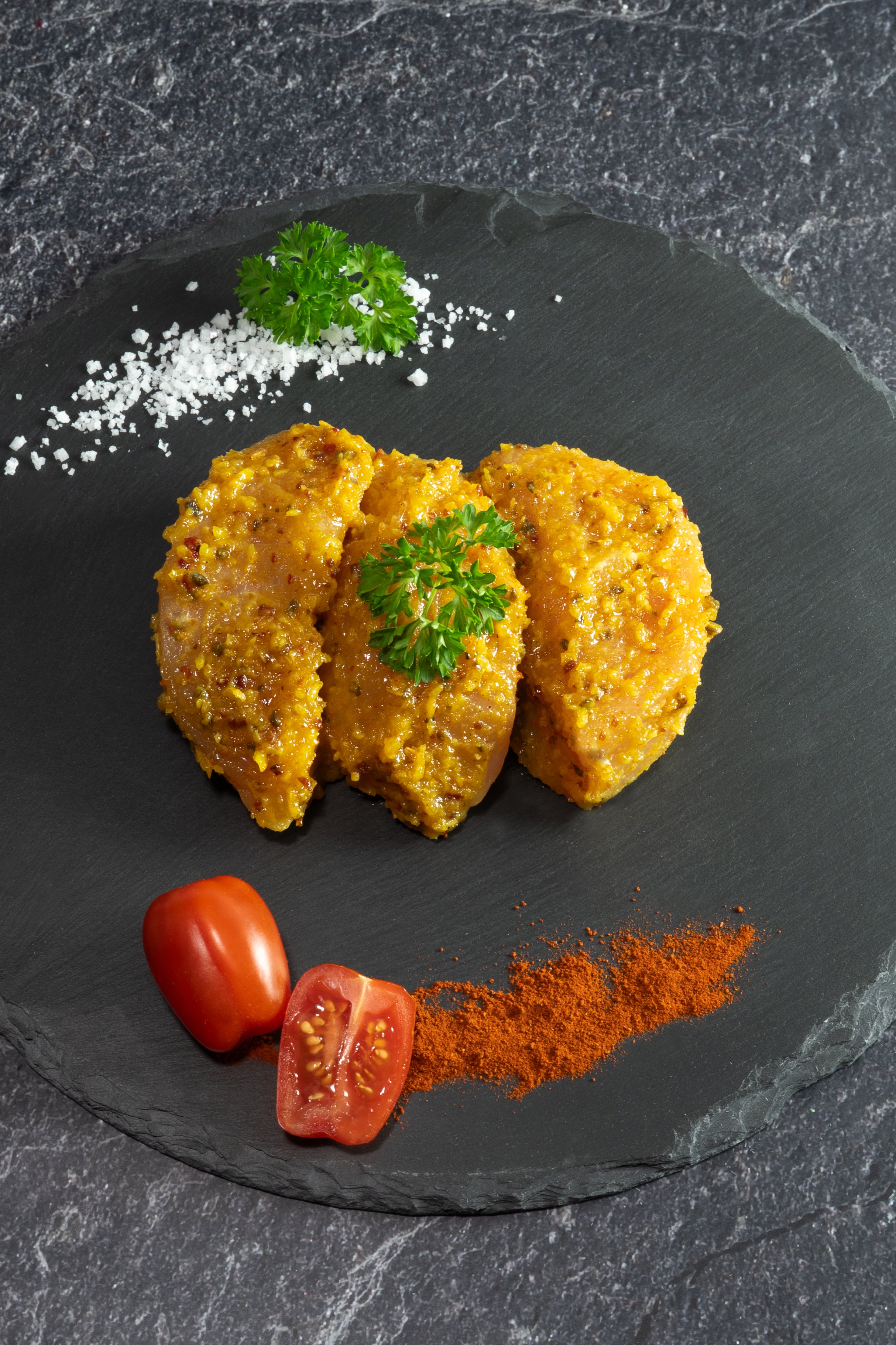 Puten-Medallions mariniert